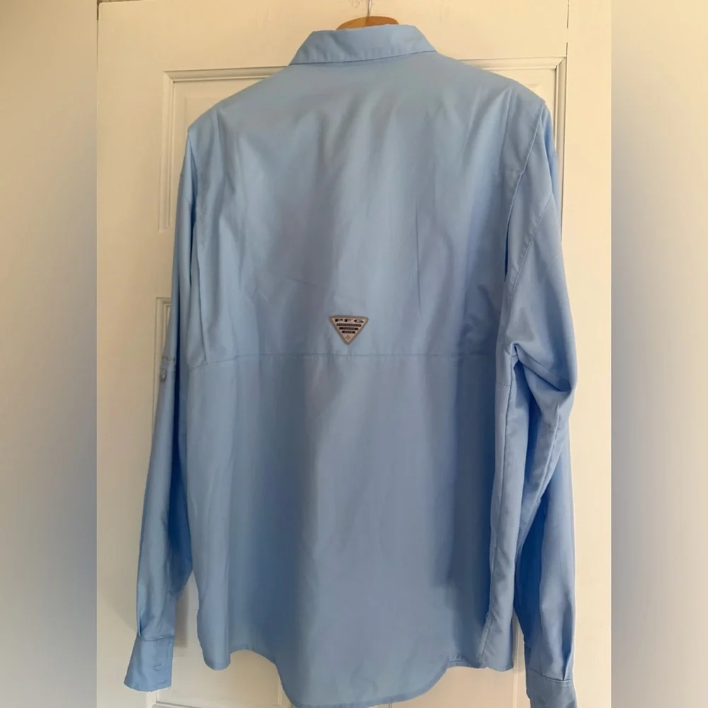 2 Columbia PFG Omni shade button up multi pocket long sleeve shirt - Picture 11 of 15